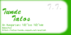 tunde talos business card